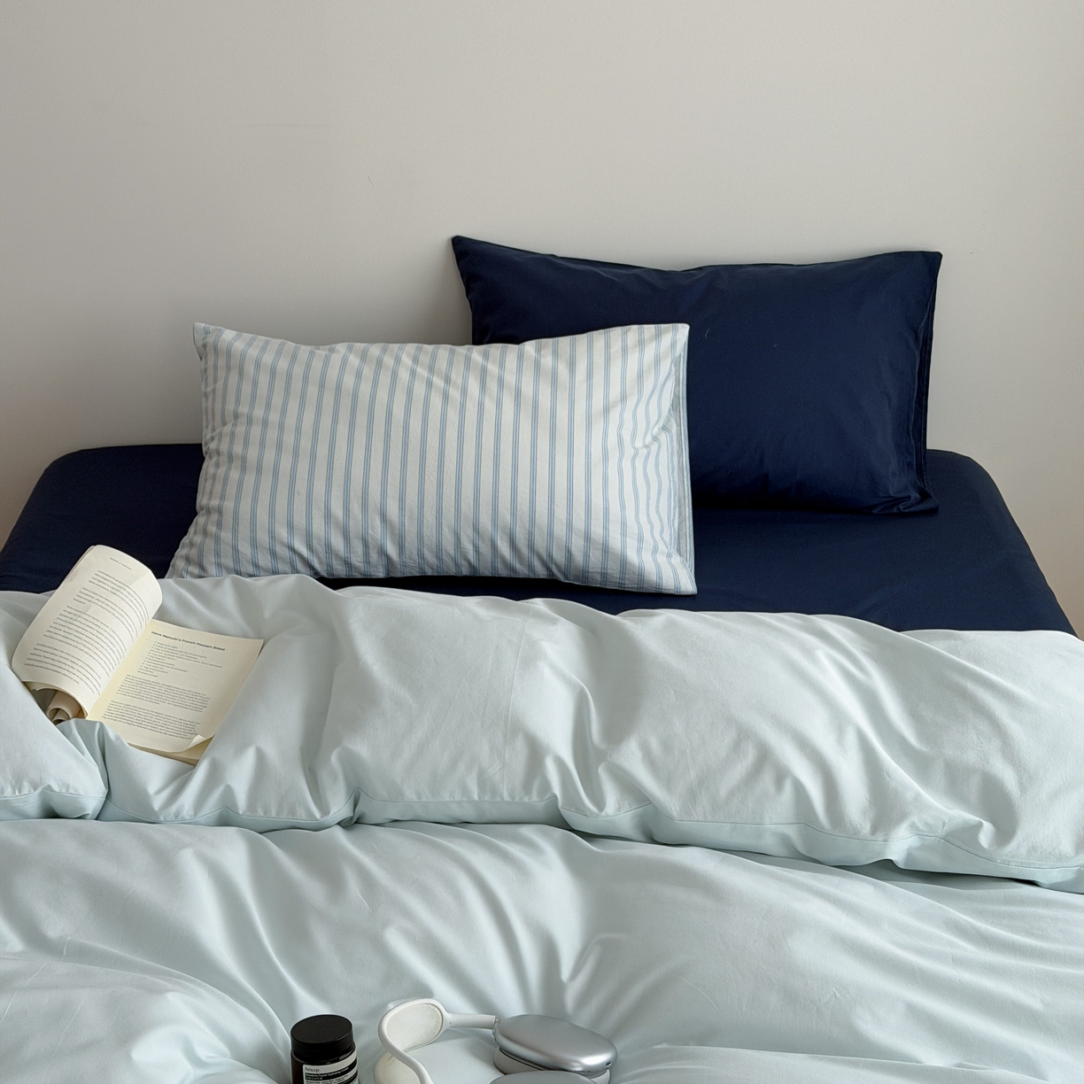 91家纺网 家纺一手货源 找家纺 （总）蜜宿 2026新款纯色混搭全棉纯棉40s水洗棉四件套