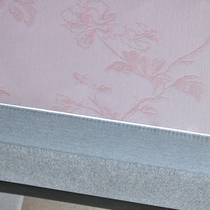 91家纺网 家纺一手货源 找家纺 小牛席业 2026新款【实拍风格】牡丹画蔓大提花冰丝席凉席竹席藤席冰藤席乳胶席豆豆席 粉色