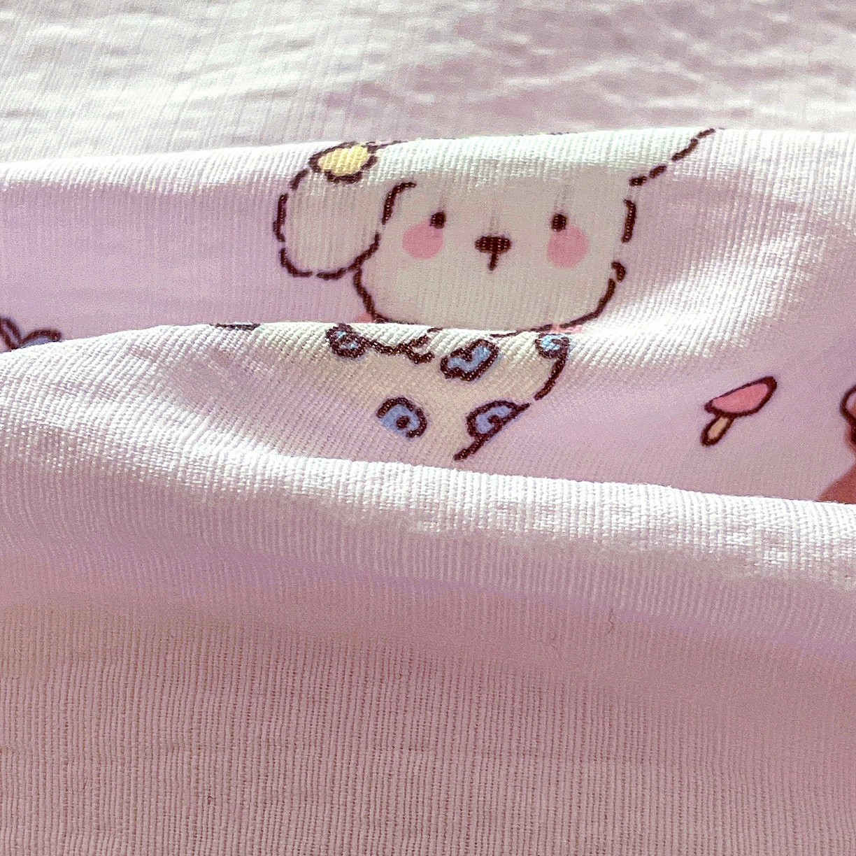 91家纺网 家纺一手货源 找家纺 纽缦家纺 2026新款云感提花双层纱韩版床单三件套四件套 动物游园