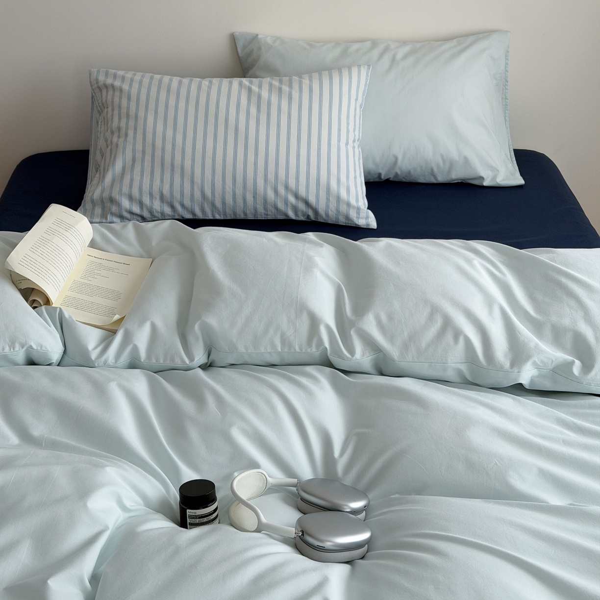 91家纺网 家纺一手货源 找家纺 （总）蜜宿 2026新款纯色混搭全棉纯棉40s水洗棉四件套