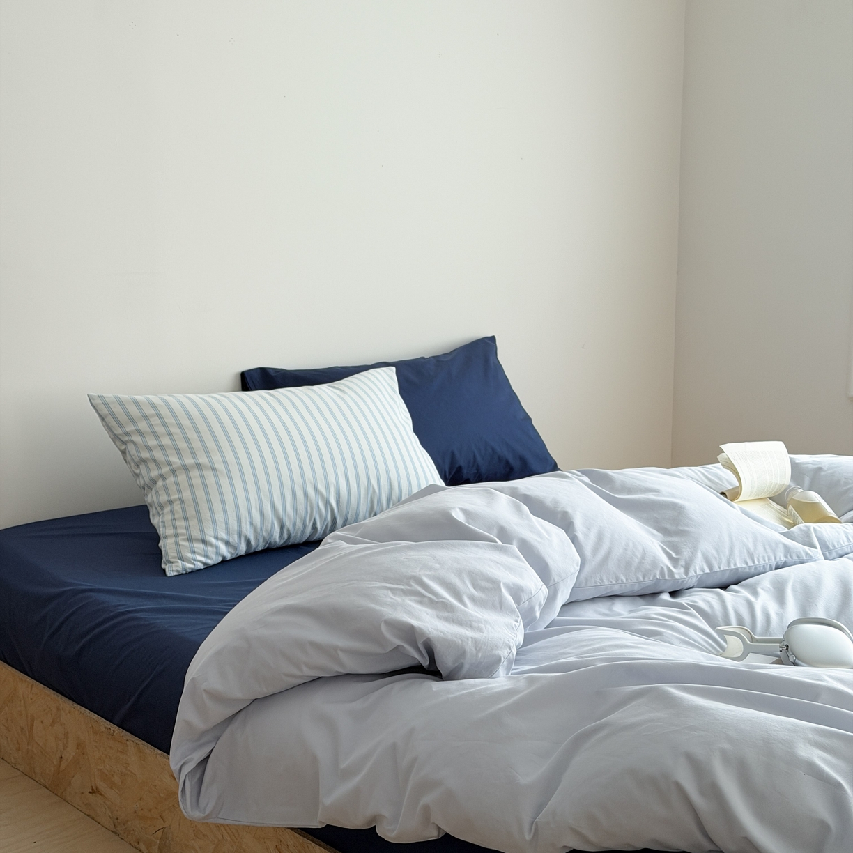 91家纺网 家纺一手货源 找家纺 （总）蜜宿 2026新款纯色混搭全棉纯棉40s水洗棉四件套