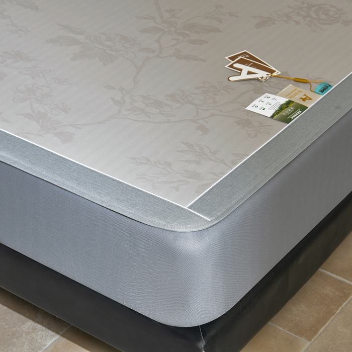 91家纺网 家纺一手货源 找家纺 小牛席业 2026新款【实拍风格】牡丹画蔓大提花冰丝席（床笠款）凉席竹席藤席冰藤席乳胶席豆豆席 香槟