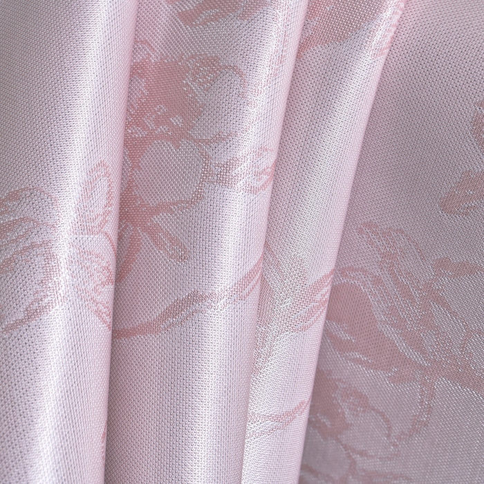 91家纺网 家纺一手货源 找家纺 小牛席业 2026新款【实拍风格】牡丹画蔓大提花冰丝席（床笠款）凉席竹席藤席冰藤席乳胶席豆豆席 粉色