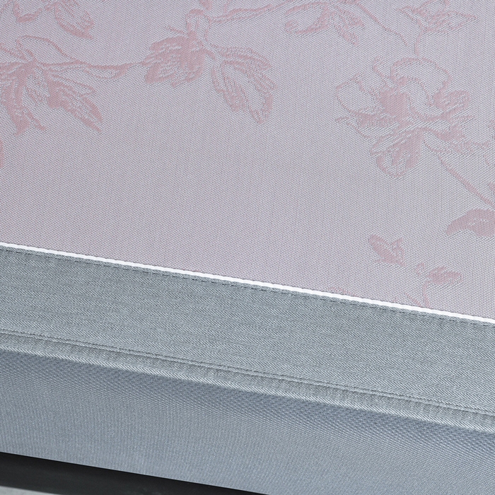 91家纺网 家纺一手货源 找家纺 小牛席业 2026新款【实拍风格】牡丹画蔓大提花冰丝席（床笠款）凉席竹席藤席冰藤席乳胶席豆豆席 粉色