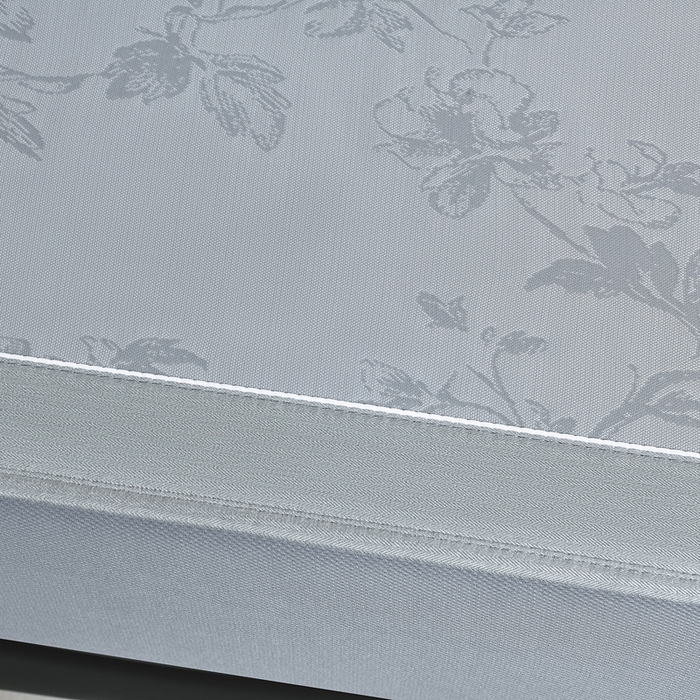 91家纺网 家纺一手货源 找家纺 小牛席业 2026新款【实拍风格】牡丹画蔓大提花冰丝席（床笠款）凉席竹席藤席冰藤席乳胶席豆豆席 灰色