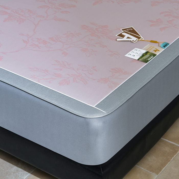 91家纺网 家纺一手货源 找家纺 小牛席业 2026新款【实拍风格】牡丹画蔓大提花冰丝席（床笠款）凉席竹席藤席冰藤席乳胶席豆豆席 粉色