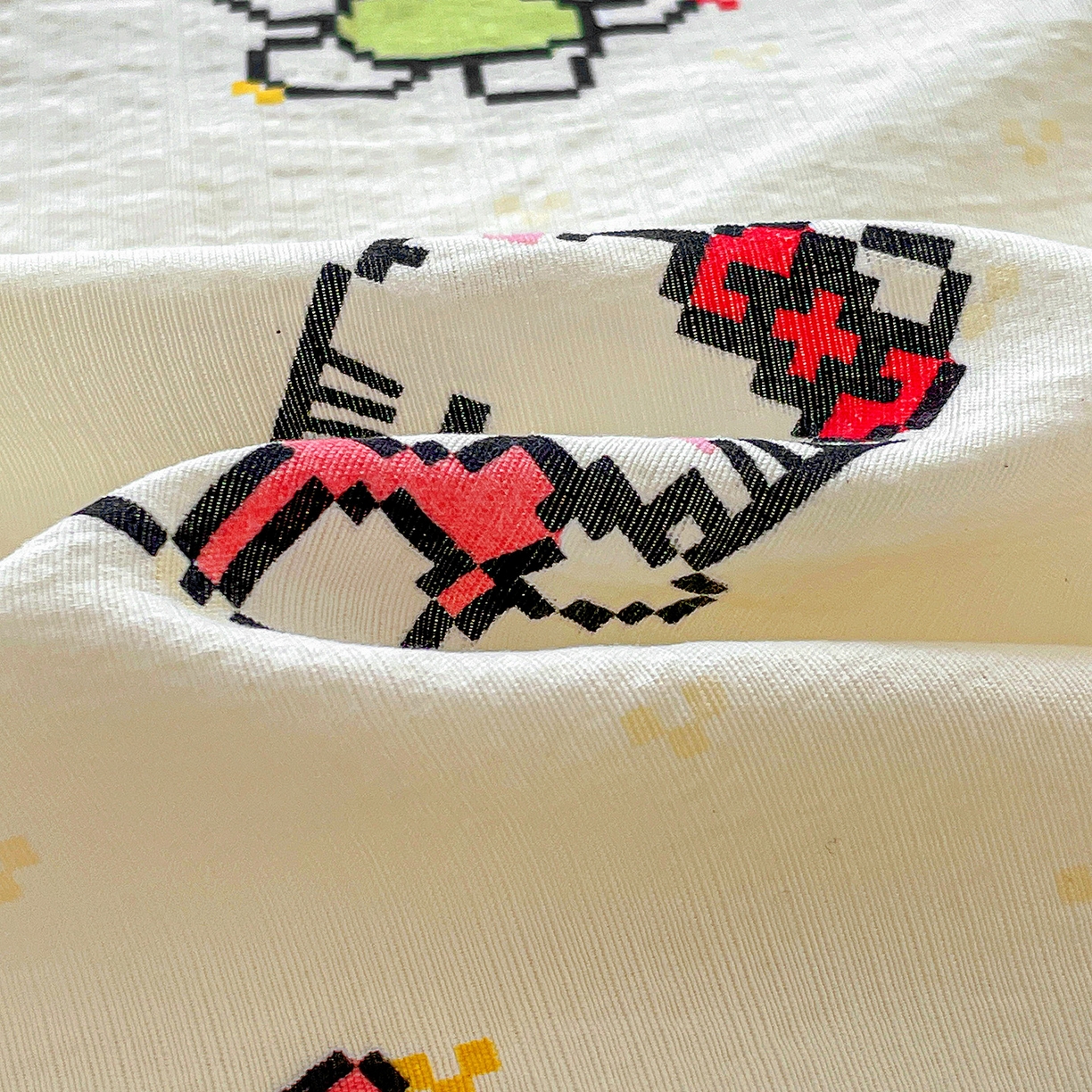 91家纺网 家纺一手货源 找家纺 纽缦家纺 2026新款云感提花双层纱韩版床单三件套四件套 像素小猫