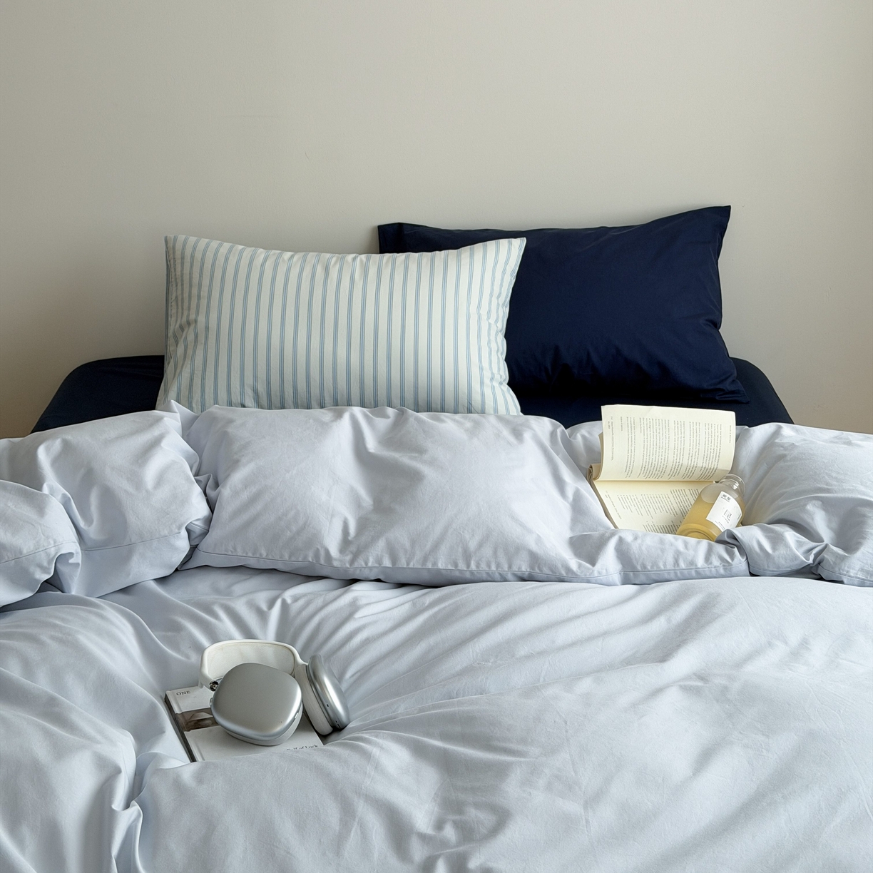 91家纺网 家纺一手货源 找家纺 （总）蜜宿 2026新款纯色混搭全棉纯棉40s水洗棉四件套