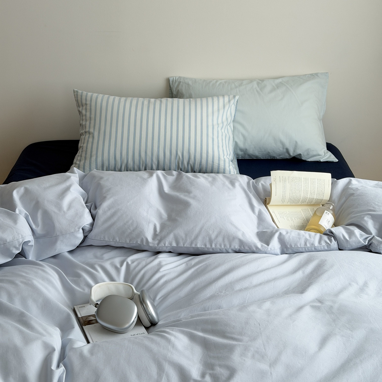 91家纺网 家纺一手货源 找家纺 （总）蜜宿 2026新款纯色混搭全棉纯棉40s水洗棉四件套