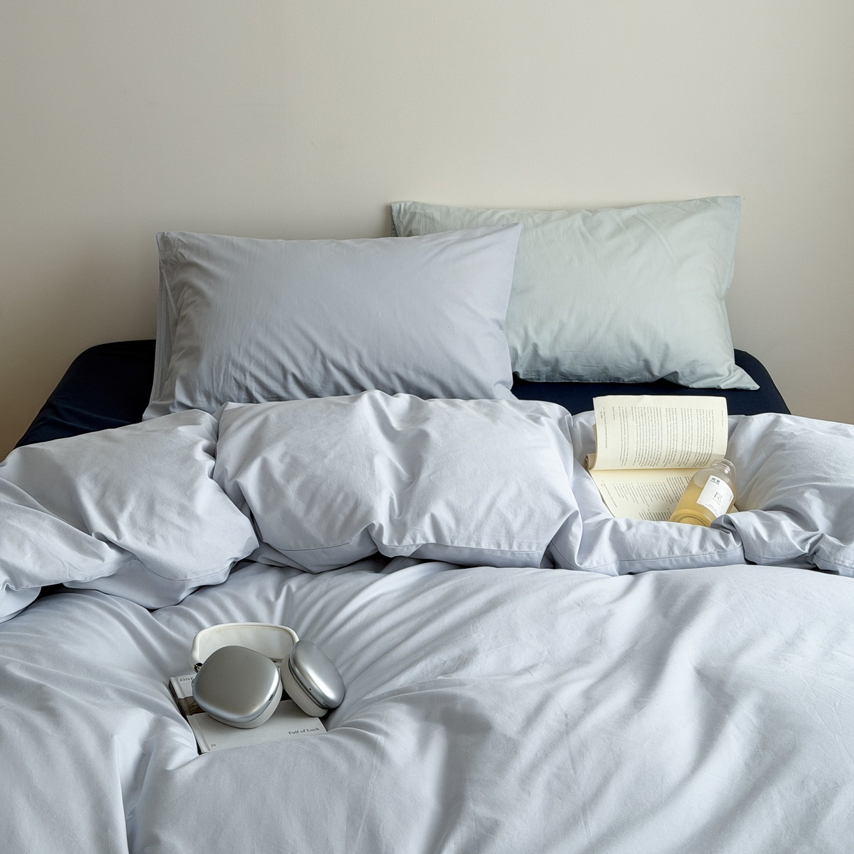 91家纺网 家纺一手货源 找家纺 （总）蜜宿 2026新款纯色混搭全棉纯棉40s水洗棉四件套