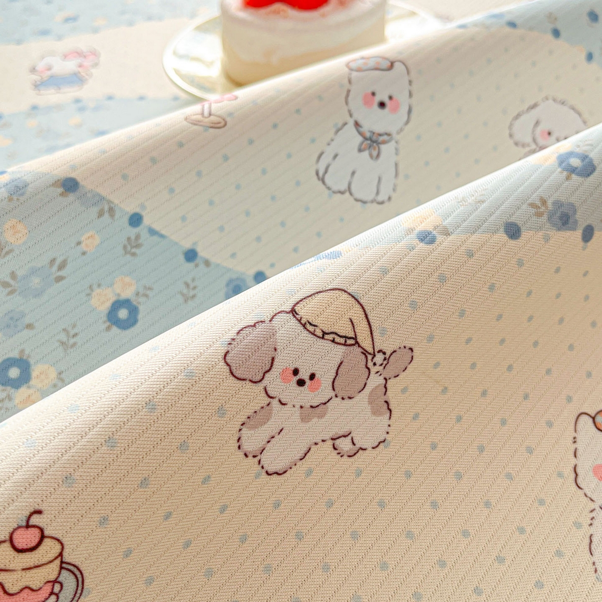 91家纺网 家纺一手货源 找家纺 川悦生活 2026新款雪纺冰丝床裙凉席三件套 床裙花田乐园