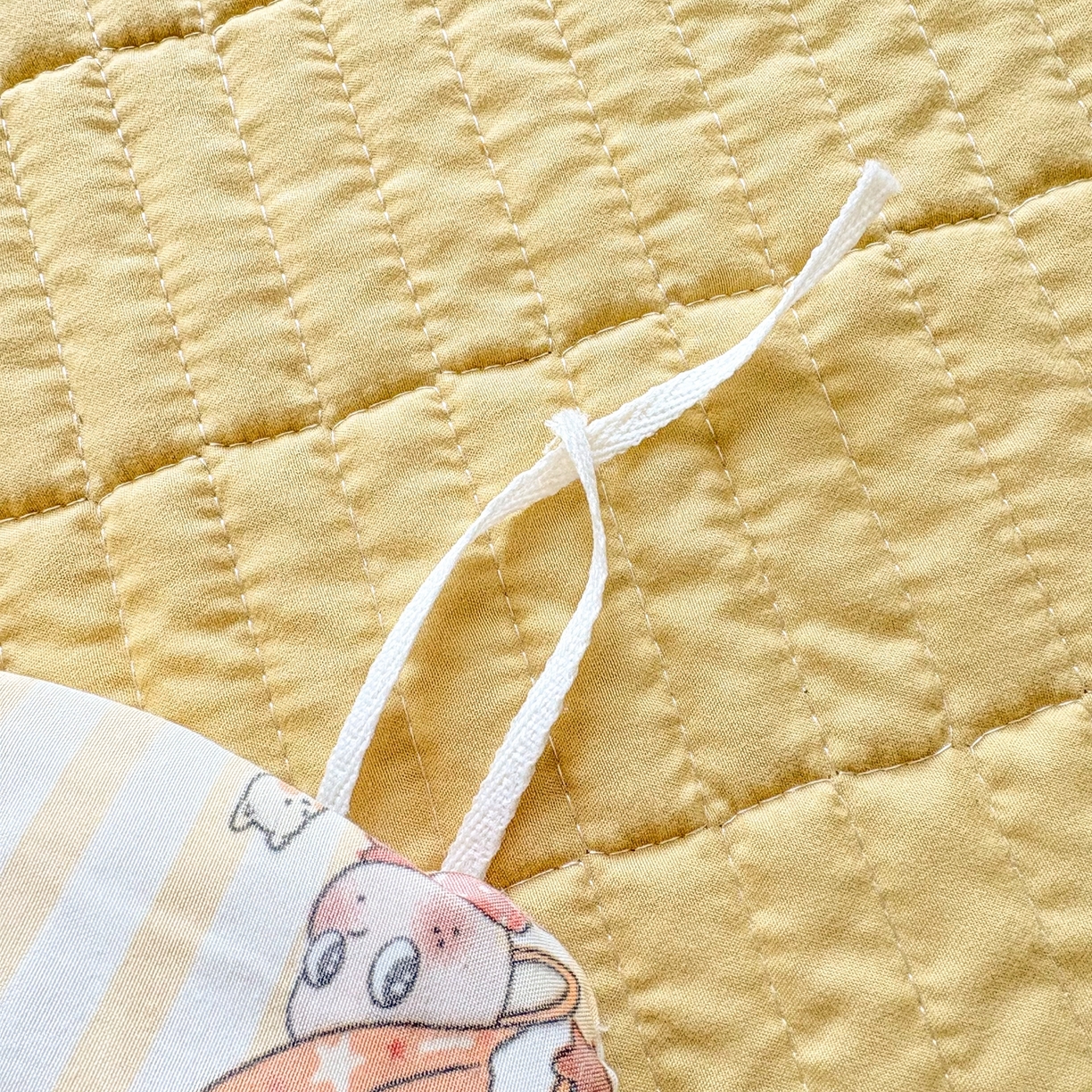 91家纺网 家纺一手货源 找家纺 铠畅 2026春夏新款锦朵系列 韩版水洗棉小清新古棉床单床笠四件套 锦朵 小星人