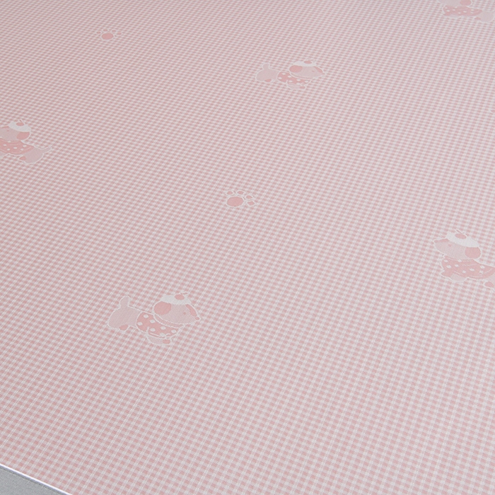 91家纺网 家纺一手货源 找家纺 小牛席业 2026新款【实拍风格】双PE高凉感-腊肠狗格纹提花冰丝席凉席竹席藤席冰藤席乳胶席豆豆席 粉色