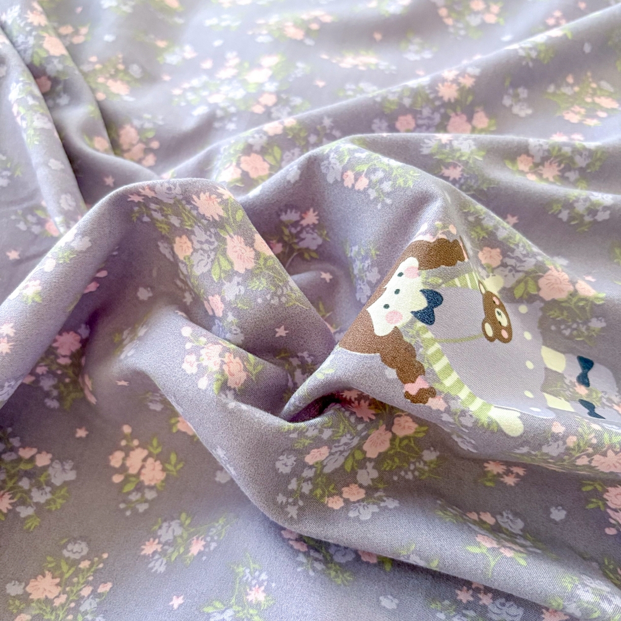 91家纺网 家纺一手货源 找家纺 铠畅 2026春夏新款锦朵系列 韩版水洗棉小清新古棉床单床笠四件套 锦朵 紫莓小兔