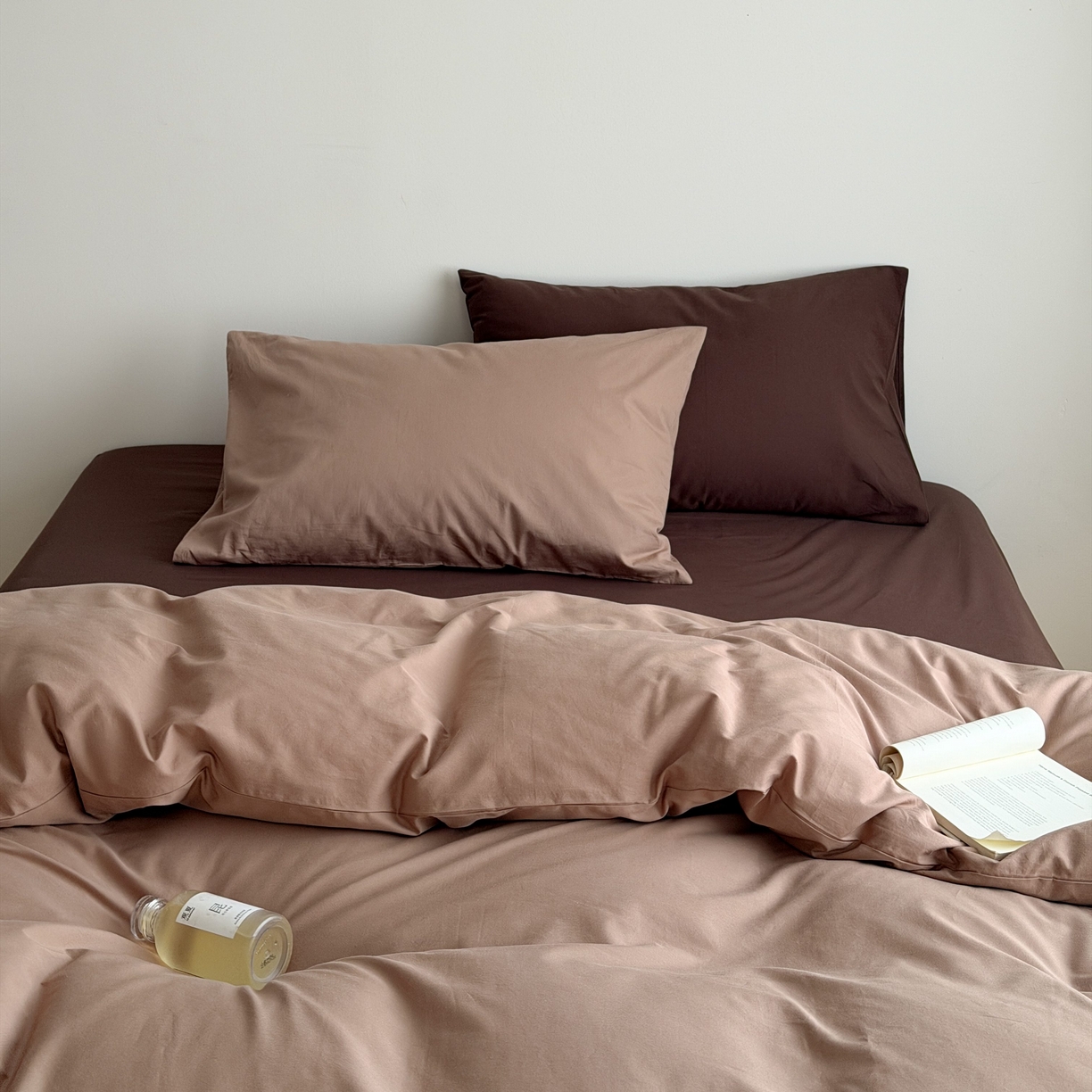 91家纺网 家纺一手货源 找家纺 （总）蜜宿 2026新款纯色混搭全棉纯棉40s水洗棉四件套