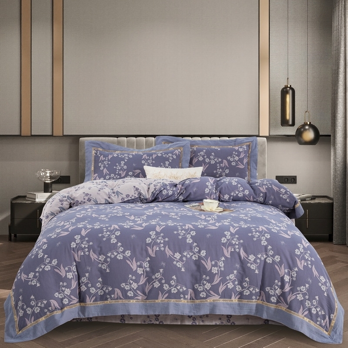 91家纺网 家纺一手货源 找家纺 （总）双层纱家居 2026新款镂空飞边款四件套