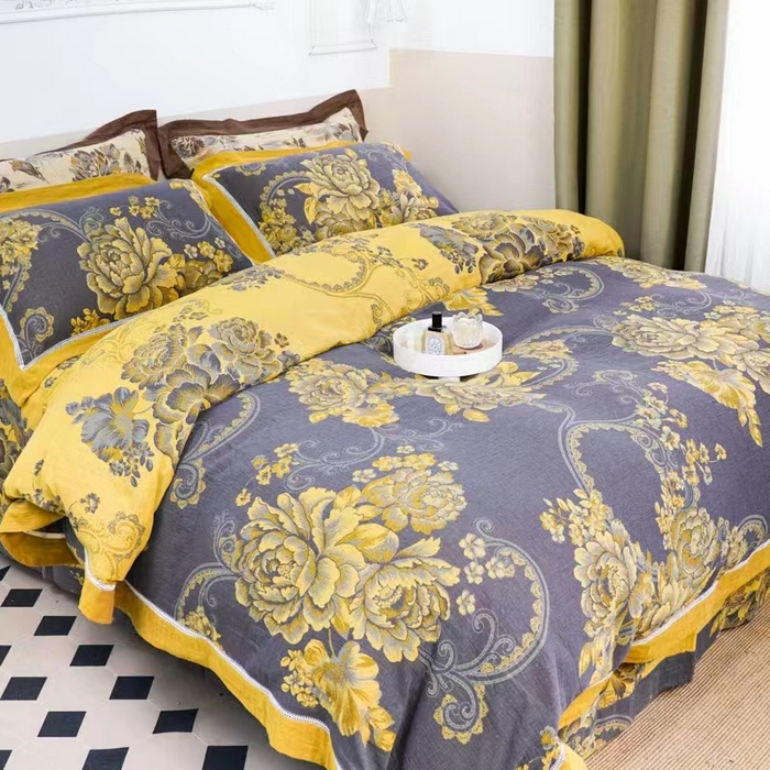 91家纺网 家纺一手货源 找家纺 （总）双层纱家居 2026新款镂空飞边款四件套