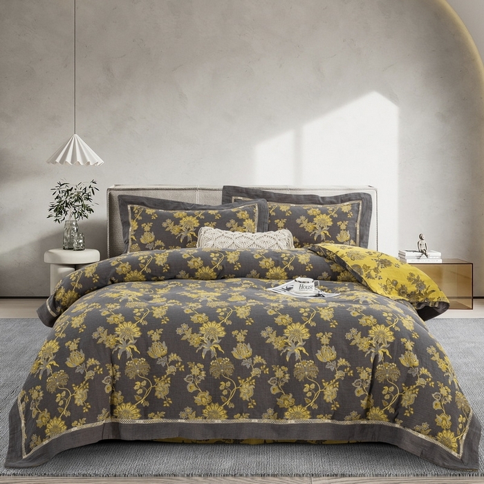 91家纺网 家纺一手货源 找家纺 （总）双层纱家居 2026新款镂空飞边款四件套