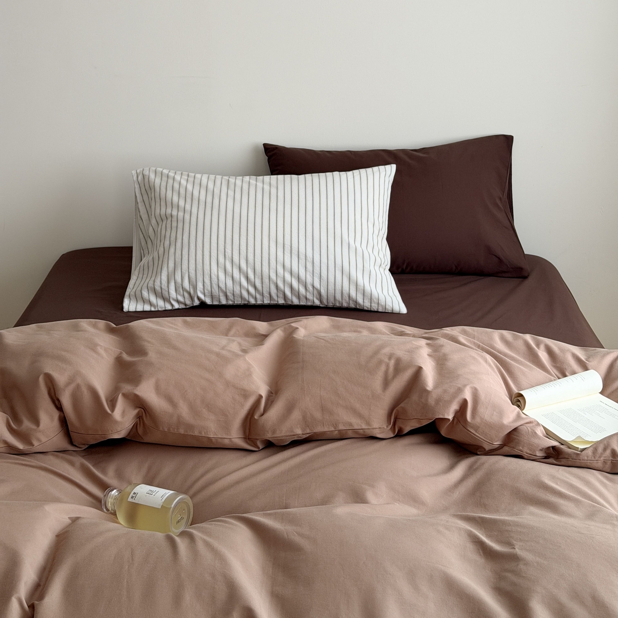 91家纺网 家纺一手货源 找家纺 （总）蜜宿 2026新款纯色混搭全棉纯棉40s水洗棉四件套