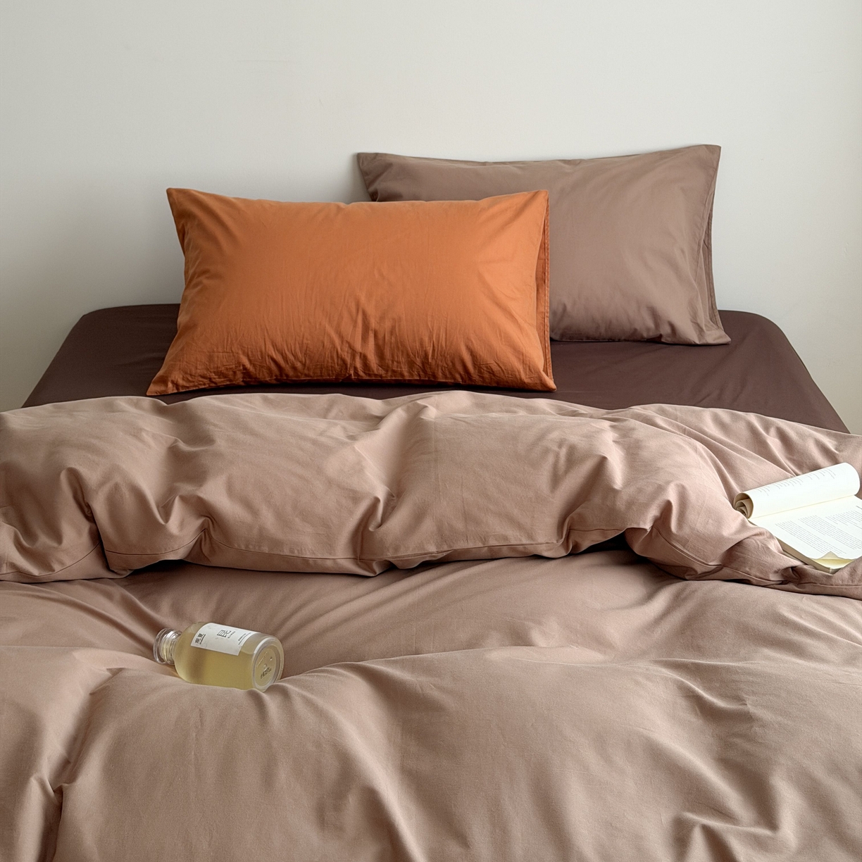 91家纺网 家纺一手货源 找家纺 （总）蜜宿 2026新款纯色混搭全棉纯棉40s水洗棉四件套