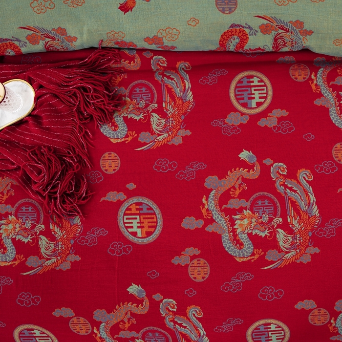 91家纺网 家纺一手货源 找家纺 （总）双层纱家居 2026新款镂空飞边款四件套