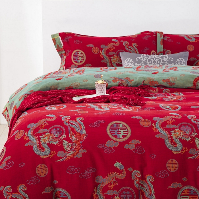 91家纺网 家纺一手货源 找家纺 （总）双层纱家居 2026新款镂空飞边款四件套