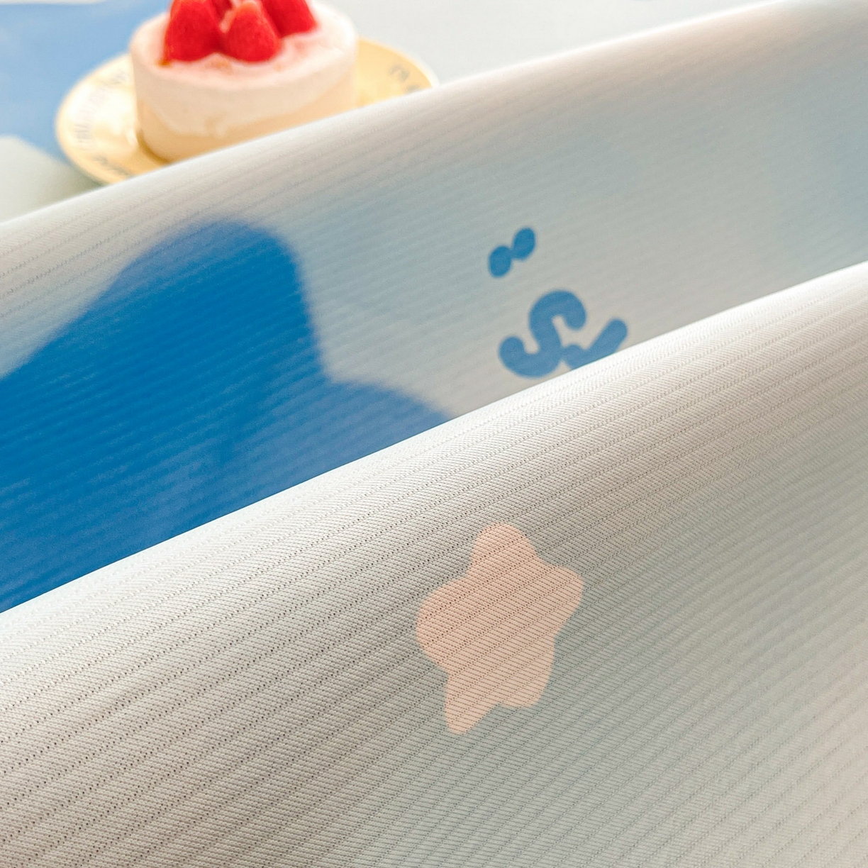 91家纺网 家纺一手货源 找家纺 川悦生活 2026新款雪纺冰丝床裙凉席三件套 床裙快乐星晴