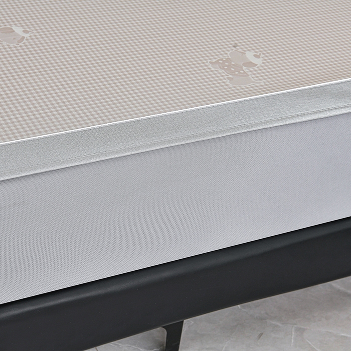 91家纺网 家纺一手货源 找家纺 小牛席业 2026新款【实拍风格】双PE高凉感-腊肠狗格纹提花冰丝席（床笠款）凉席竹席藤席冰藤席乳胶席豆豆席 香槟