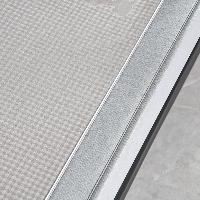 91家纺网 家纺一手货源 找家纺 小牛席业 2026新款【实拍风格】双PE高凉感-腊肠狗格纹提花冰丝席（床笠款）凉席竹席藤席冰藤席乳胶席豆豆席 香槟