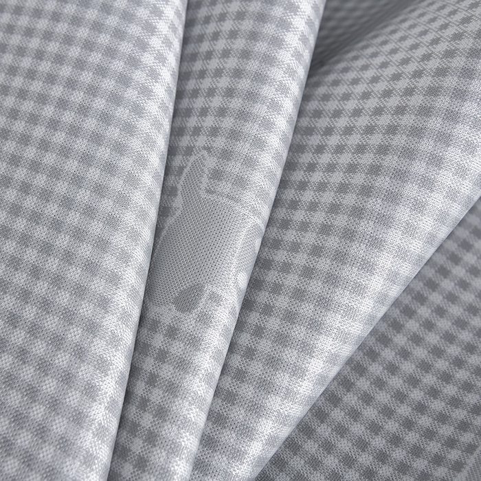 91家纺网 家纺一手货源 找家纺 小牛席业 2026新款【实拍风格】双PE高凉感-腊肠狗格纹提花冰丝席（床笠款）凉席竹席藤席冰藤席乳胶席豆豆席 灰色