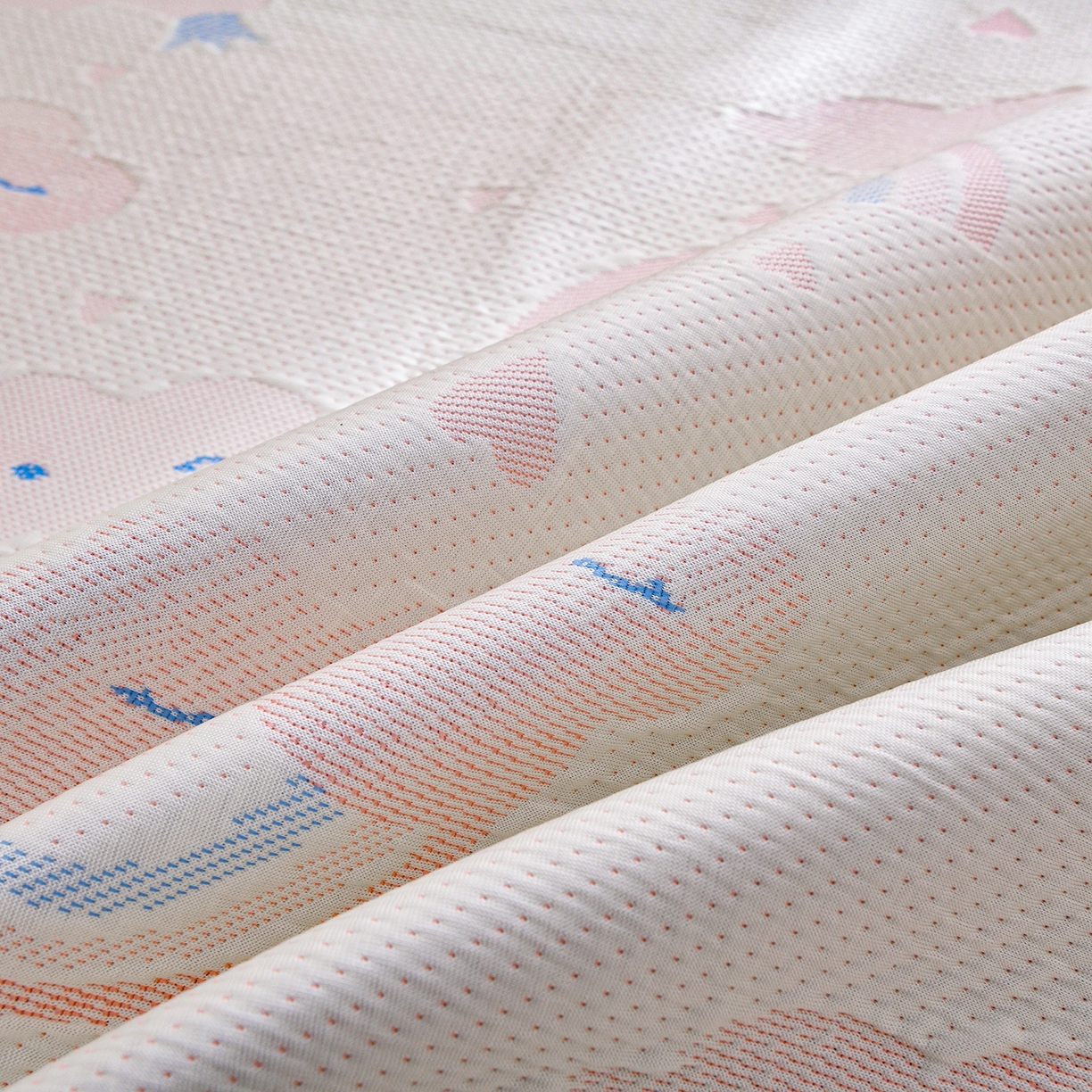 91家纺网 家纺一手货源 找家纺 金艾草 2026新款PE冰豆豆防滑榻榻米凉席豆豆席 凉豆豆-彩云粉