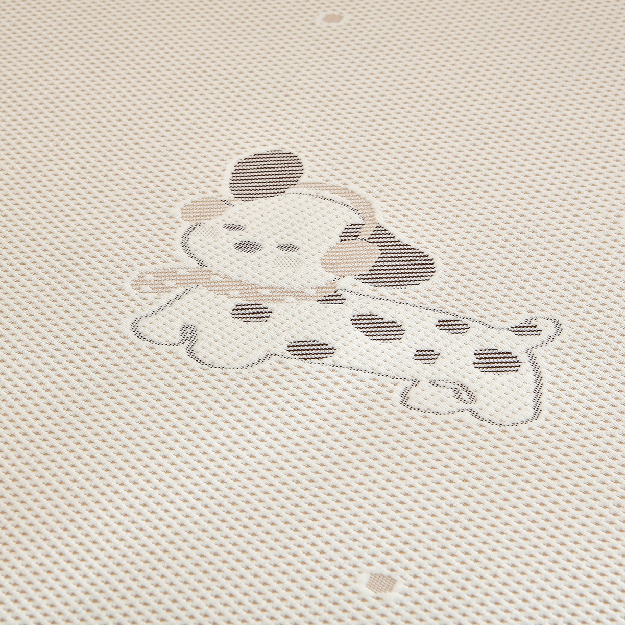 91家纺网 家纺一手货源 找家纺 金艾草 2026新款PE冰豆豆防滑榻榻米凉席豆豆席 凉豆豆-香肠狗卡其