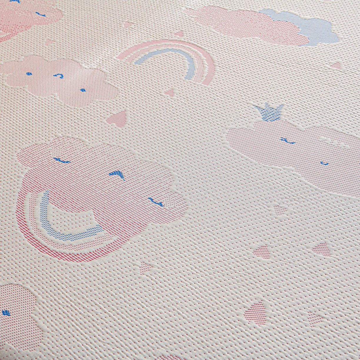 91家纺网 家纺一手货源 找家纺 金艾草 2026新款PE冰豆豆防滑榻榻米凉席豆豆席 凉豆豆-彩云粉