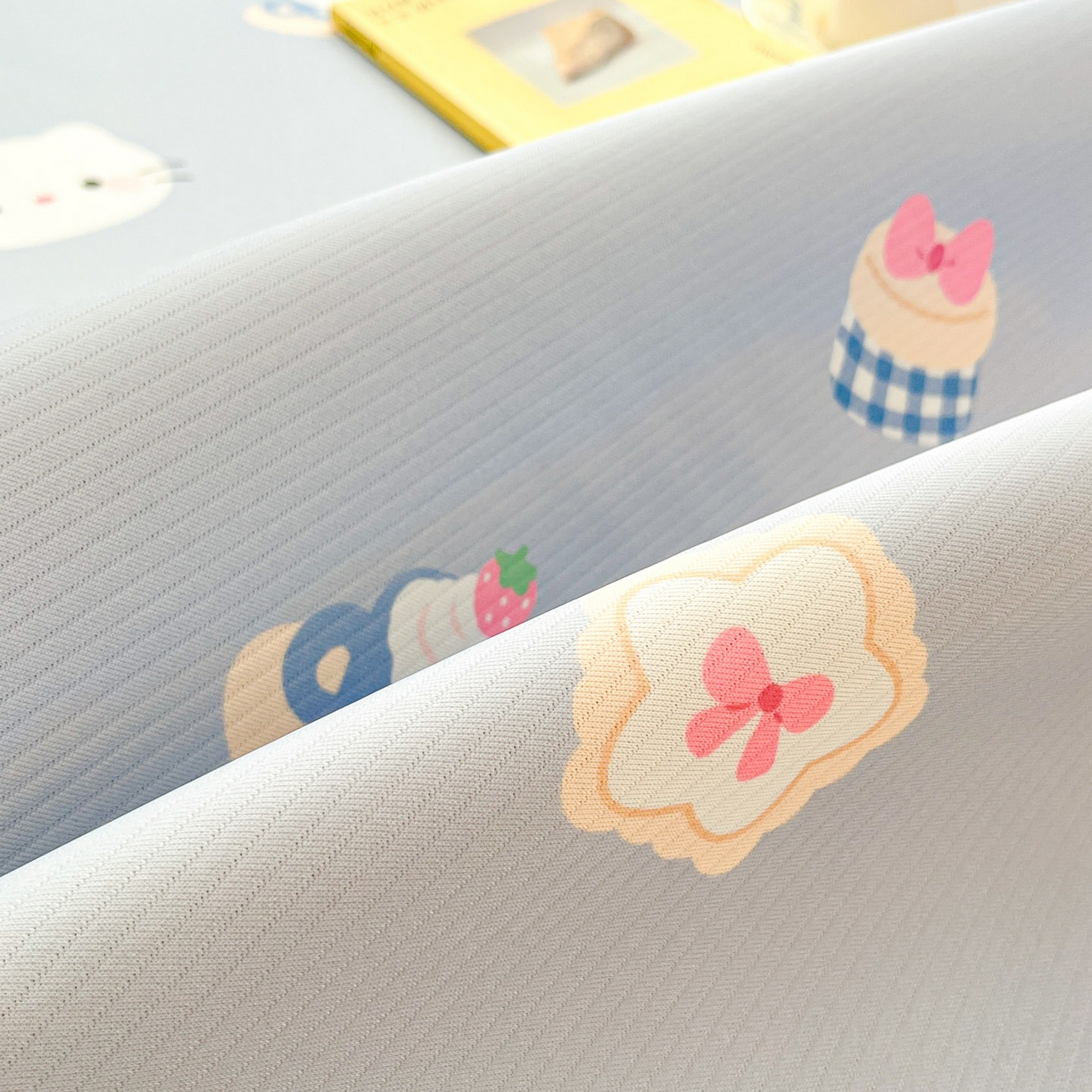 91家纺网 家纺一手货源 找家纺 川悦生活 2026新款雪纺冰丝床裙凉席三件套 床裙汽水小咪