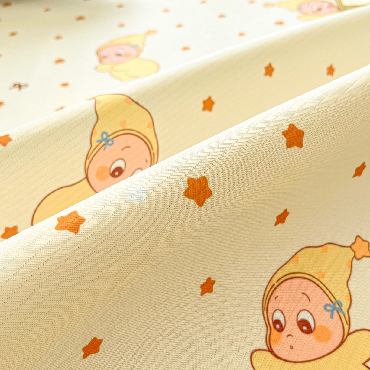 91家纺网 家纺一手货源 找家纺 川悦生活 2026新款雪纺冰丝床裙凉席三件套 床裙恰星星