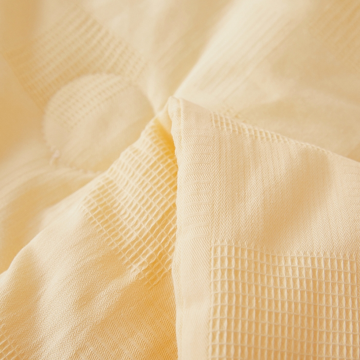 91家纺网 家纺一手货源 找家纺 锦尚坊被芯馆 2026款100%纯棉大提花夏凉被大豆空调被 全棉春秋被学生棉被-雅格 雅格-米黄