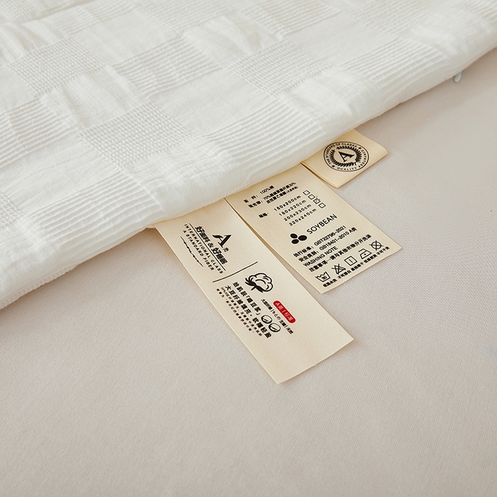 91家纺网 家纺一手货源 找家纺 锦尚坊被芯馆 2026款100%纯棉大提花夏凉被大豆空调被 全棉春秋被学生棉被-雅格 雅格-奶白
