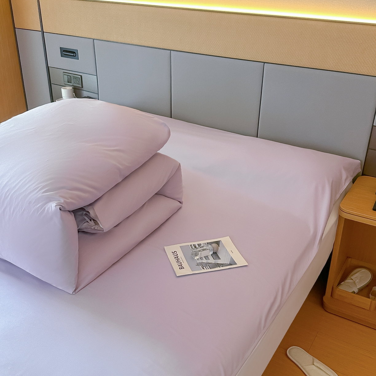 91家纺网 家纺一手货源 找家纺 柒星睡袋 2026新款分体式隔脏套件纯色系列 分体式 星黛紫