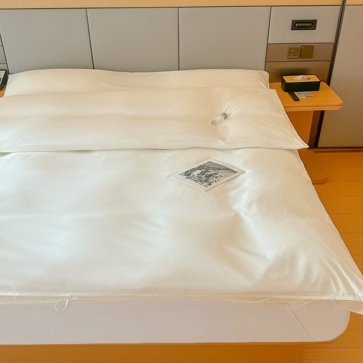 91家纺网 家纺一手货源 找家纺 柒星睡袋 2026新款分体式隔脏套件纯色系列 分体式 米白