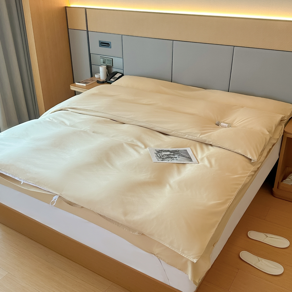 柒星睡袋 2026新款分体式隔脏套件纯色系列 分体式 驼黄