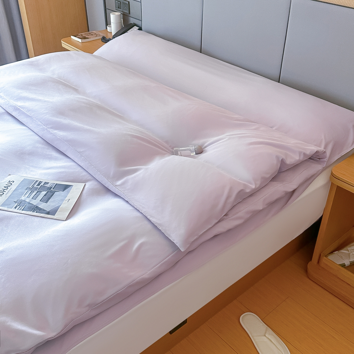 91家纺网 家纺一手货源 找家纺 柒星睡袋 2026新款分体式隔脏套件纯色系列 分体式 星黛紫