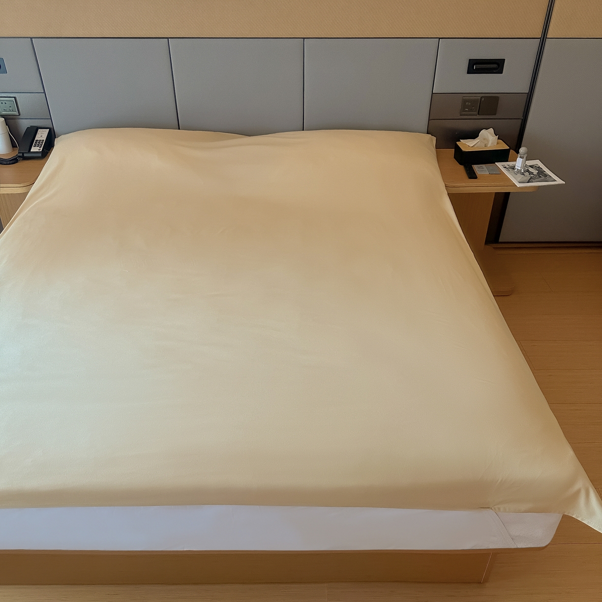 91家纺网 家纺一手货源 找家纺 柒星睡袋 2026新款分体式隔脏套件纯色系列 分体式 驼黄