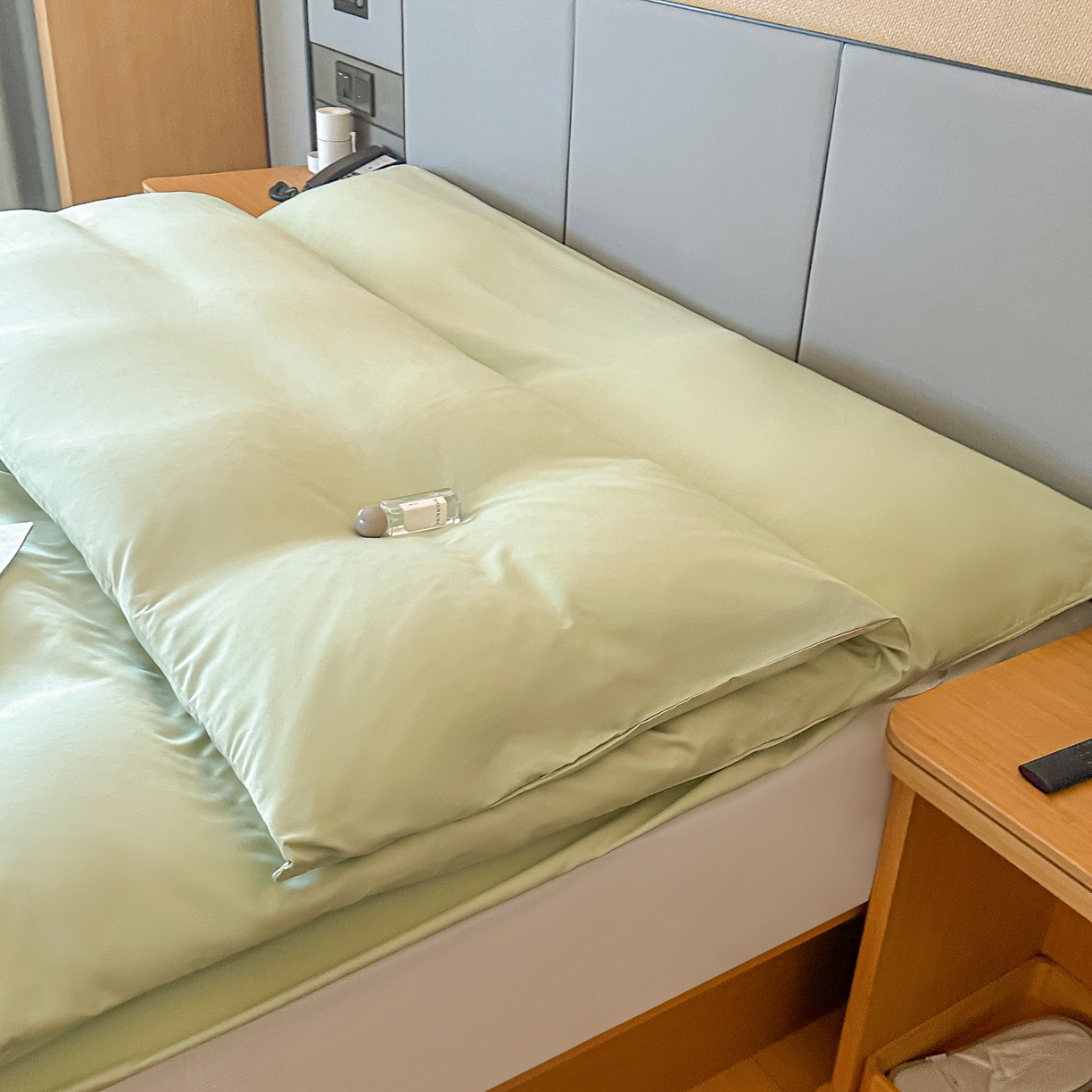 91家纺网 家纺一手货源 找家纺 柒星睡袋 2026新款分体式隔脏套件纯色系列 分体式 豆绿