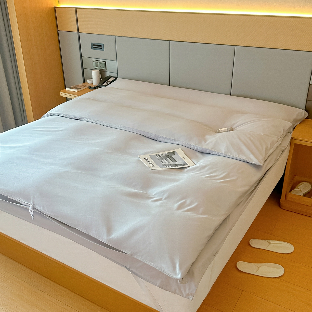 柒星睡袋 2026新款分体式隔脏套件纯色系列 分体式 浅灰