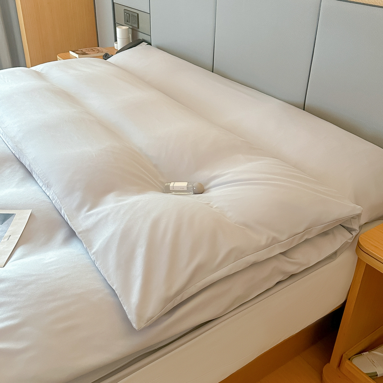 91家纺网 家纺一手货源 找家纺 柒星睡袋 2026新款分体式隔脏套件纯色系列 分体式 浅灰