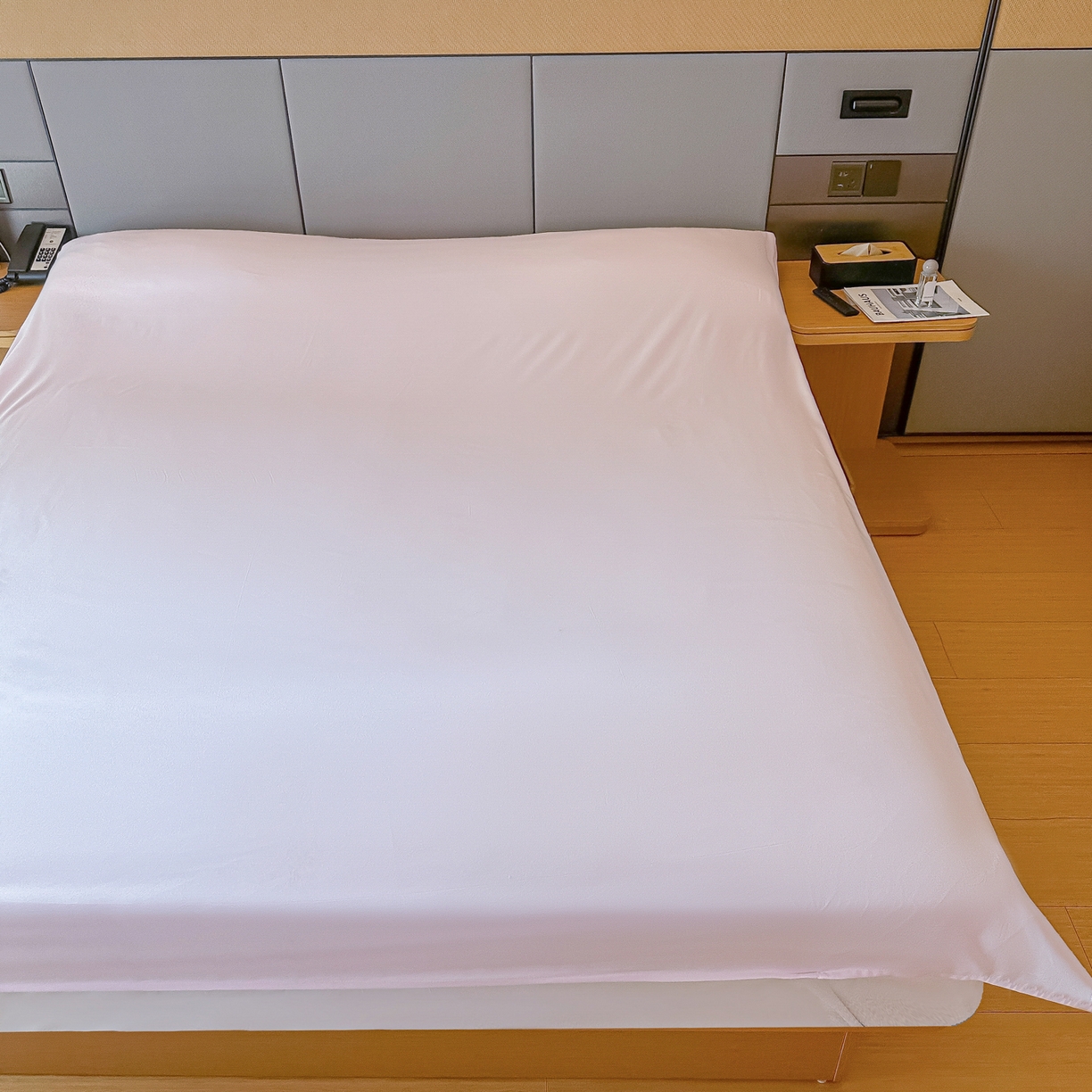 91家纺网 家纺一手货源 找家纺 柒星睡袋 2026新款分体式隔脏套件纯色系列 分体式 浅粉