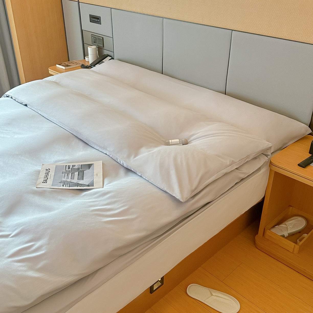 91家纺网 家纺一手货源 找家纺 柒星睡袋 2026新款分体式隔脏套件纯色系列 分体式 浅灰