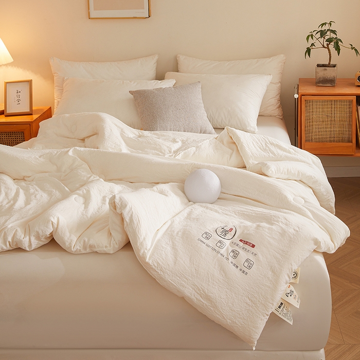 91家纺网 家纺一手货源 找家纺 （总）锦尚坊被芯馆 2026年新款双层纱大豆被柔软针织棉夏被冬被春秋被子空调被芯