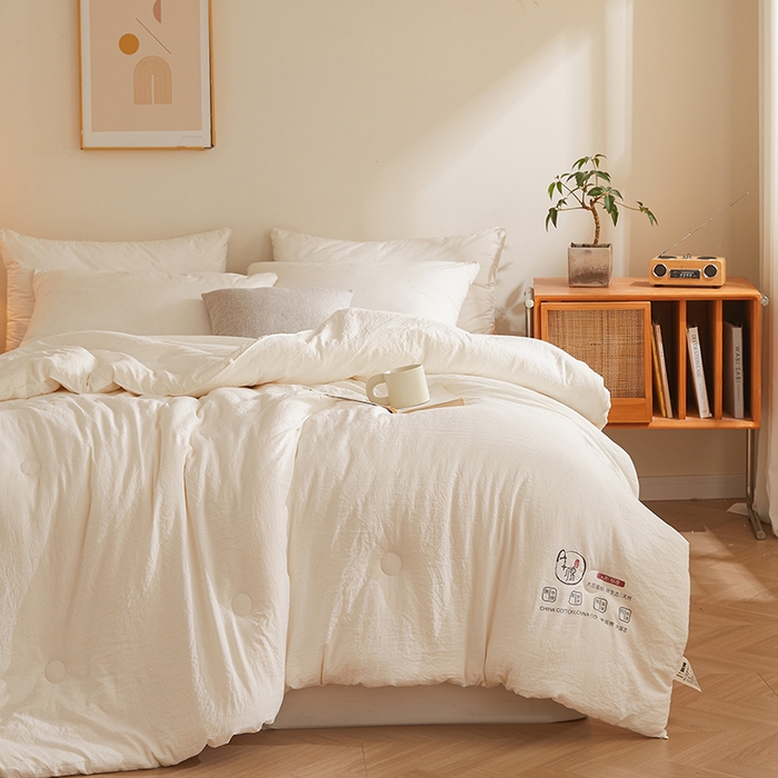 91家纺网 家纺一手货源 找家纺 （总）锦尚坊被芯馆 2026年新款双层纱大豆被柔软针织棉夏被冬被春秋被子空调被芯