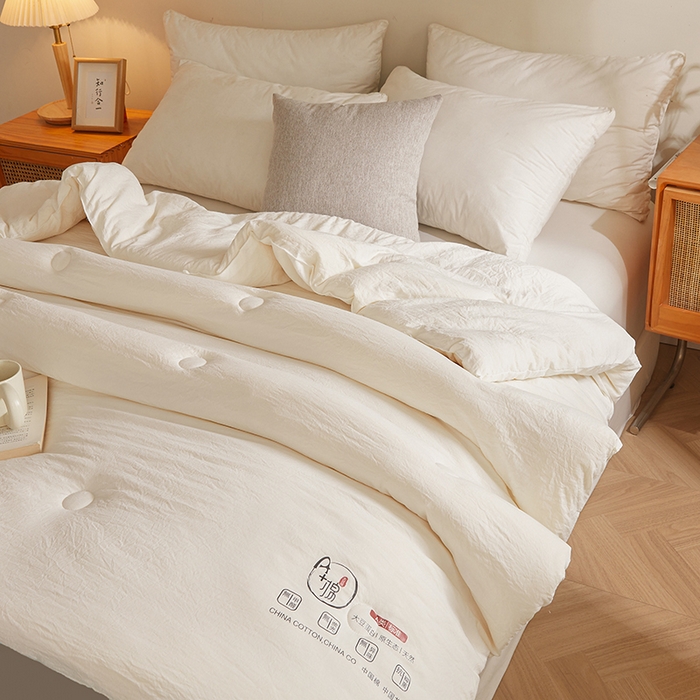 91家纺网 家纺一手货源 找家纺 （总）锦尚坊被芯馆 2026年新款双层纱大豆被柔软针织棉夏被冬被春秋被子空调被芯